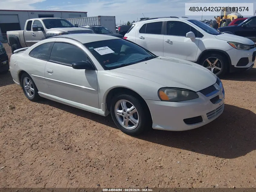 2003 Dodge Stratus Se VIN: 4B3AG42G73E181574 Lot: 44984494