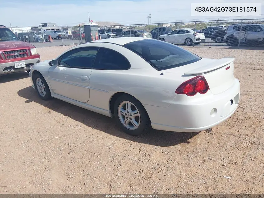 2003 Dodge Stratus Se VIN: 4B3AG42G73E181574 Lot: 44984494