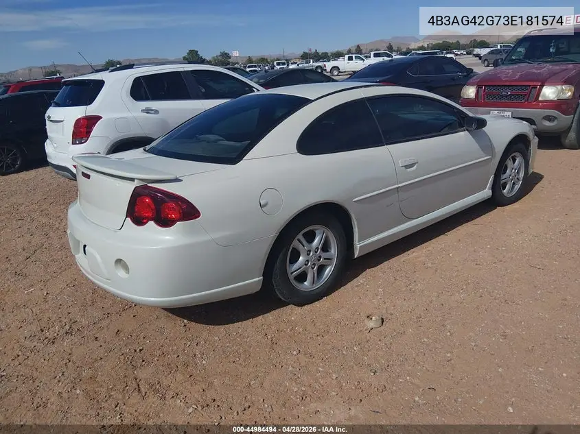 2003 Dodge Stratus Se VIN: 4B3AG42G73E181574 Lot: 44984494