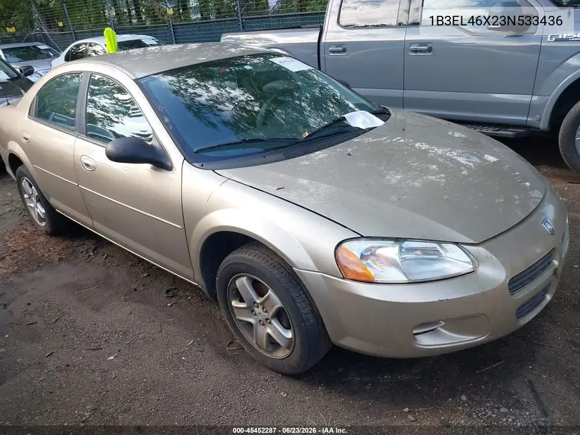 2003 Dodge Stratus Sxt VIN: 1B3EL46X23N533436 Lot: 45452287