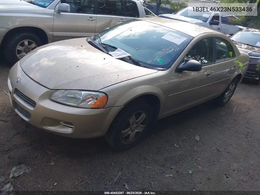 2003 Dodge Stratus Sxt VIN: 1B3EL46X23N533436 Lot: 45452287
