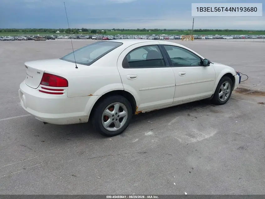 2004 Dodge Stratus Es VIN: 1B3EL56T44N193680 Lot: 45455641