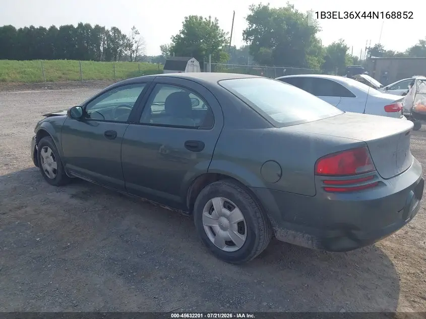 2004 Dodge Stratus Se VIN: 1B3EL36X44N168852 Lot: 45632201