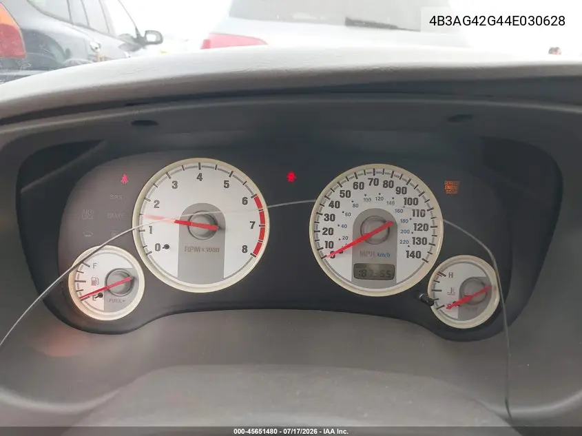 2004 Dodge Stratus Sxt VIN: 4B3AG42G44E030628 Lot: 45651480