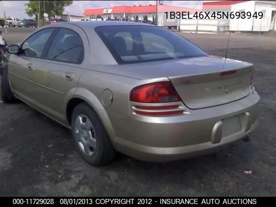 2005 Dodge Stratus Sxt VIN: 1B3EL46X45N693949 Lot: 11729028