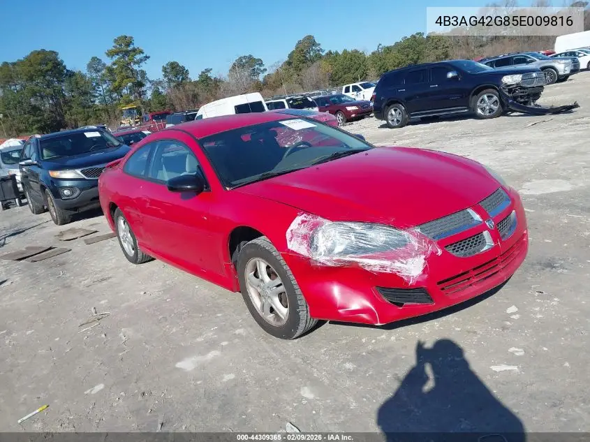 2005 Dodge Stratus Sxt VIN: 4B3AG42G85E009816 Lot: 44309365