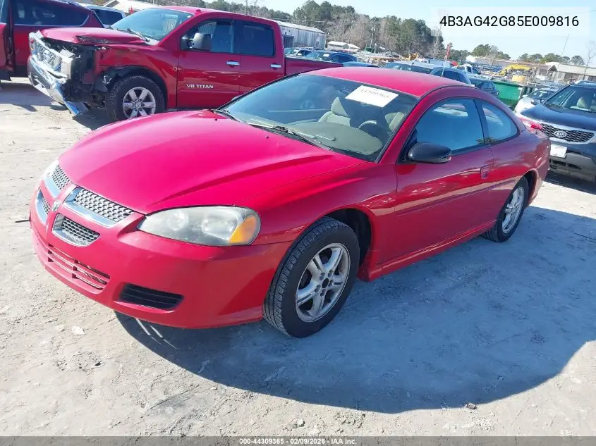 2005 Dodge Stratus Sxt VIN: 4B3AG42G85E009816 Lot: 44309365
