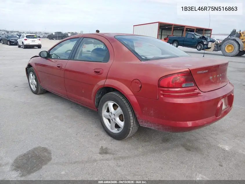 2005 Dodge Stratus Sxt VIN: 1B3EL46R75N516863 Lot: 44842406