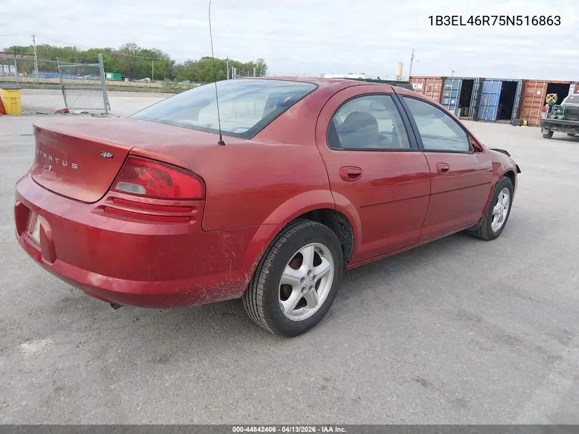 2005 Dodge Stratus Sxt VIN: 1B3EL46R75N516863 Lot: 44842406