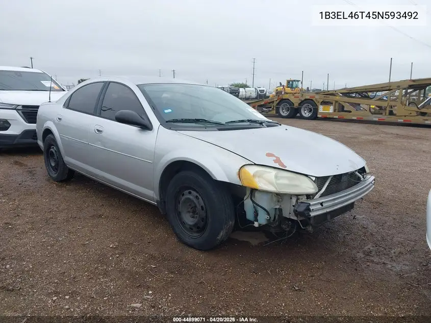 2005 Dodge Stratus Sxt VIN: 1B3EL46T45N593492 Lot: 44899071