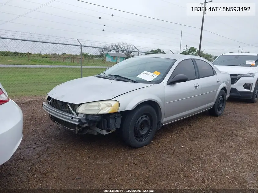 2005 Dodge Stratus Sxt VIN: 1B3EL46T45N593492 Lot: 44899071