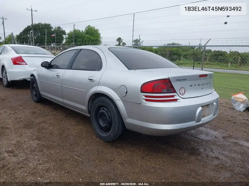 2005 Dodge Stratus Sxt VIN: 1B3EL46T45N593492 Lot: 44899071