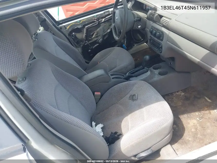 2005 Dodge Stratus Sxt VIN: 1B3EL46T45N611957 Lot: 45108652