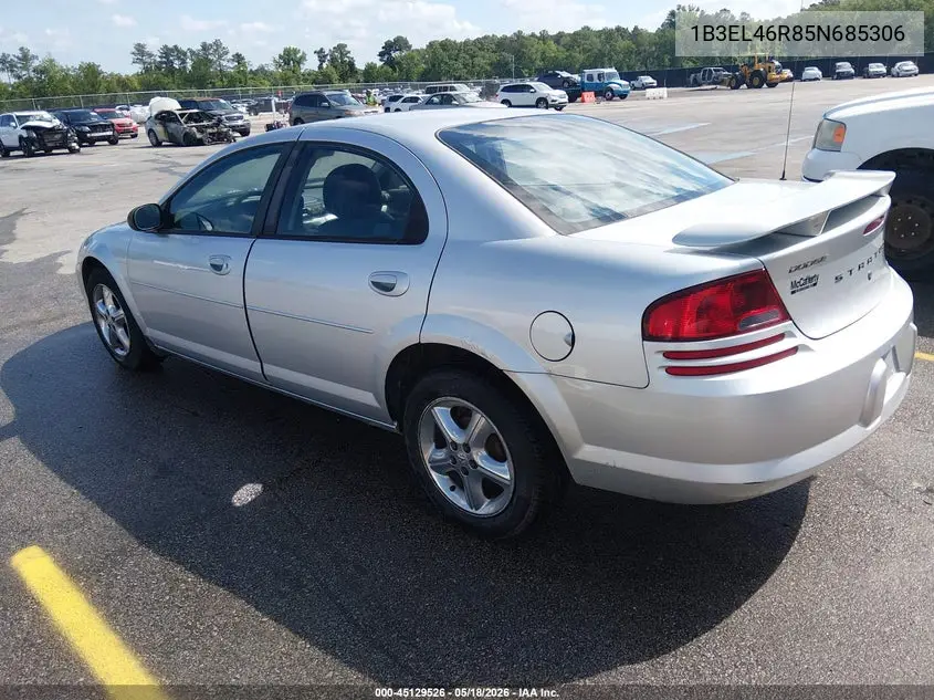 2005 Dodge Stratus Sxt VIN: 1B3EL46R85N685306 Lot: 45129526