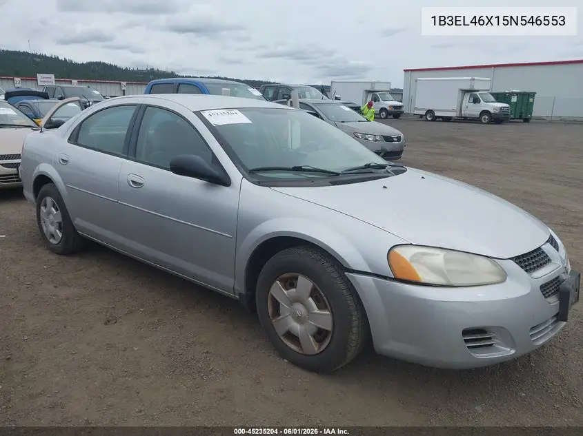 2005 Dodge Stratus Sxt VIN: 1B3EL46X15N546553 Lot: 45235204