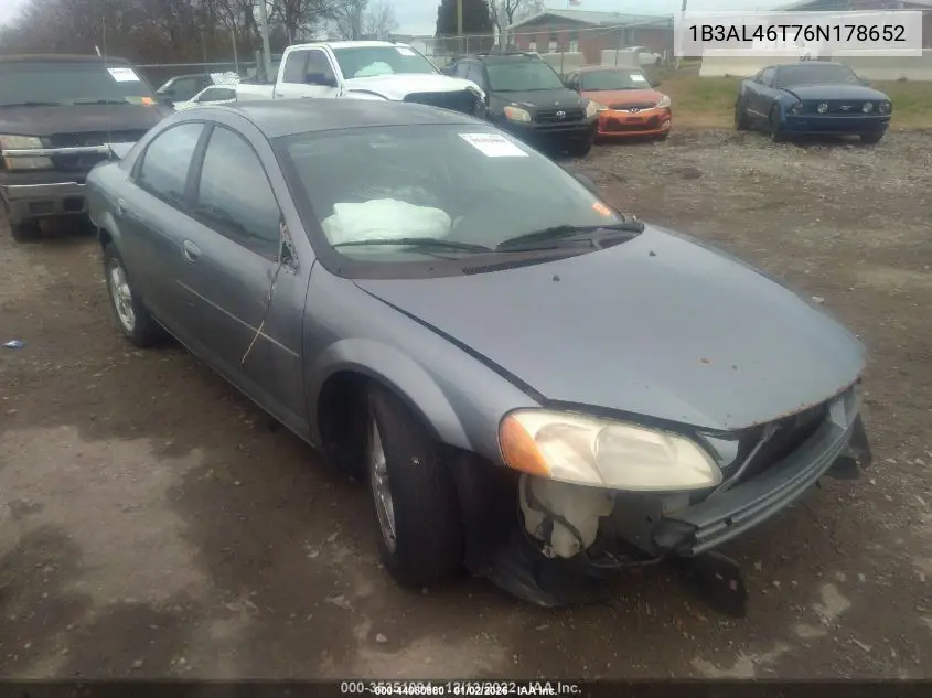 2006 Dodge Stratus Sxt VIN: 1B3AL46T76N178652 Lot: 44080860