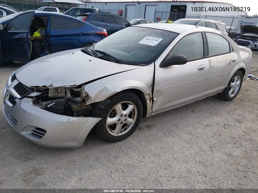 2006 Dodge Stratus Sxt VIN: 1B3EL46X06N185219 Lot: 44674745