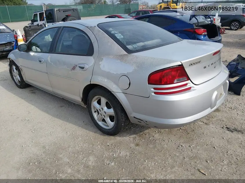 2006 Dodge Stratus Sxt VIN: 1B3EL46X06N185219 Lot: 44674745