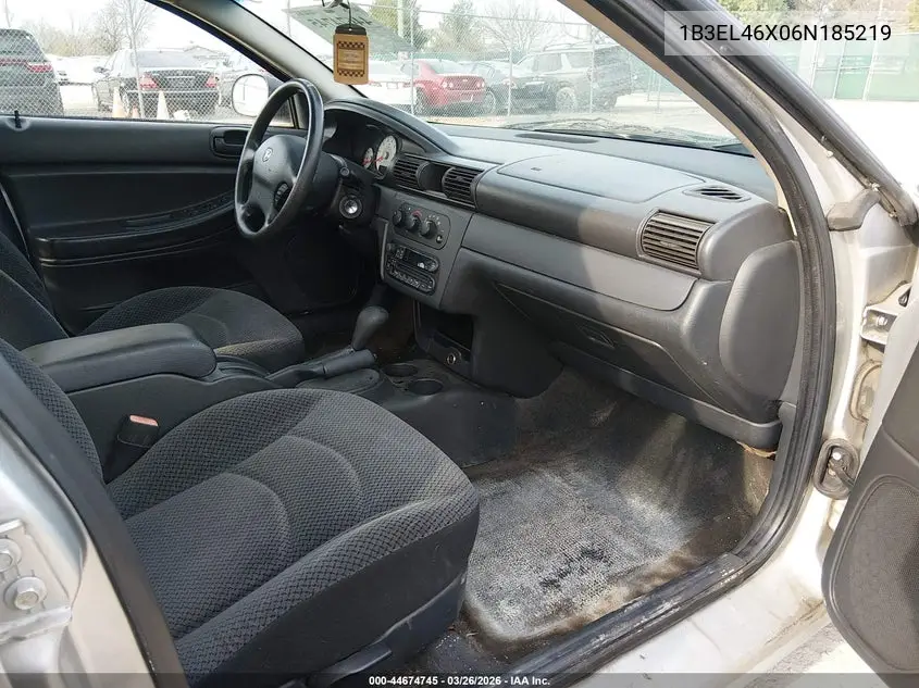 2006 Dodge Stratus Sxt VIN: 1B3EL46X06N185219 Lot: 44674745