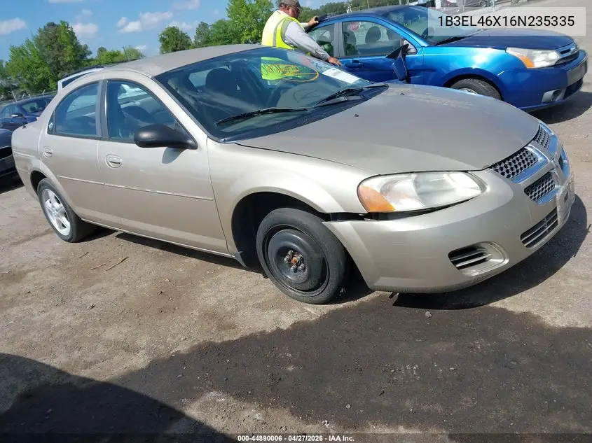 2006 Dodge Stratus Sxt VIN: 1B3EL46X16N235335 Lot: 44890006