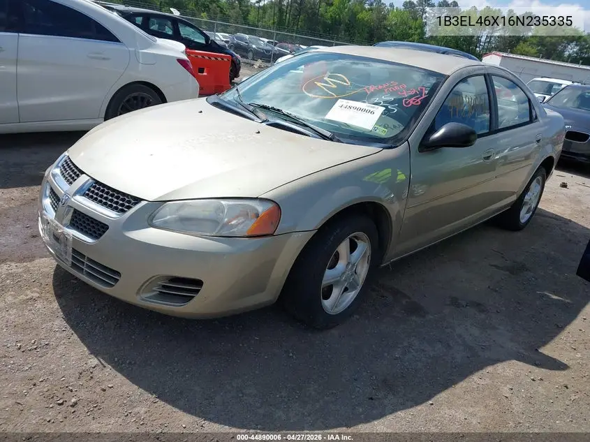 2006 Dodge Stratus Sxt VIN: 1B3EL46X16N235335 Lot: 44890006