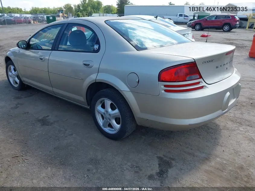 2006 Dodge Stratus Sxt VIN: 1B3EL46X16N235335 Lot: 44890006