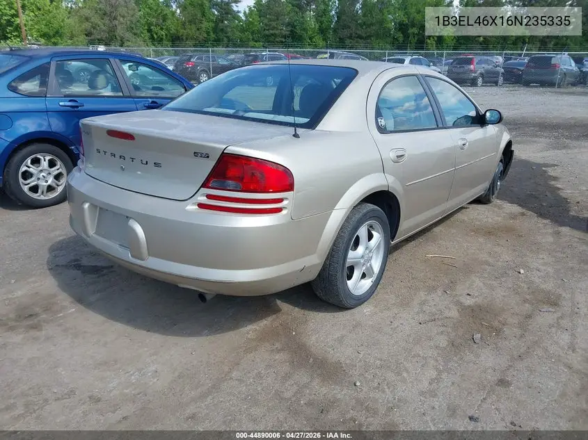 2006 Dodge Stratus Sxt VIN: 1B3EL46X16N235335 Lot: 44890006