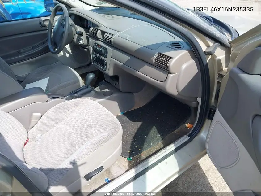 2006 Dodge Stratus Sxt VIN: 1B3EL46X16N235335 Lot: 44890006