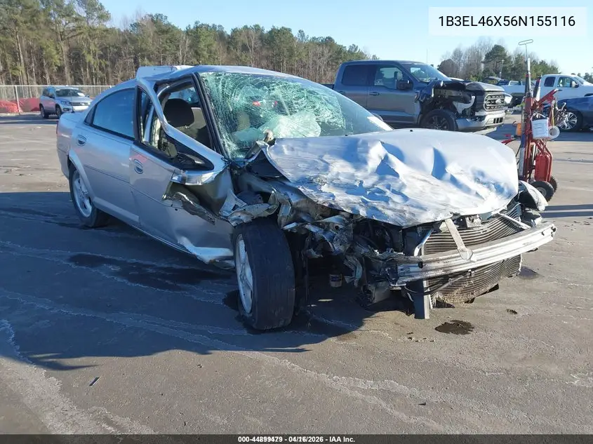 2006 Dodge Stratus Sxt VIN: 1B3EL46X56N155116 Lot: 44899479