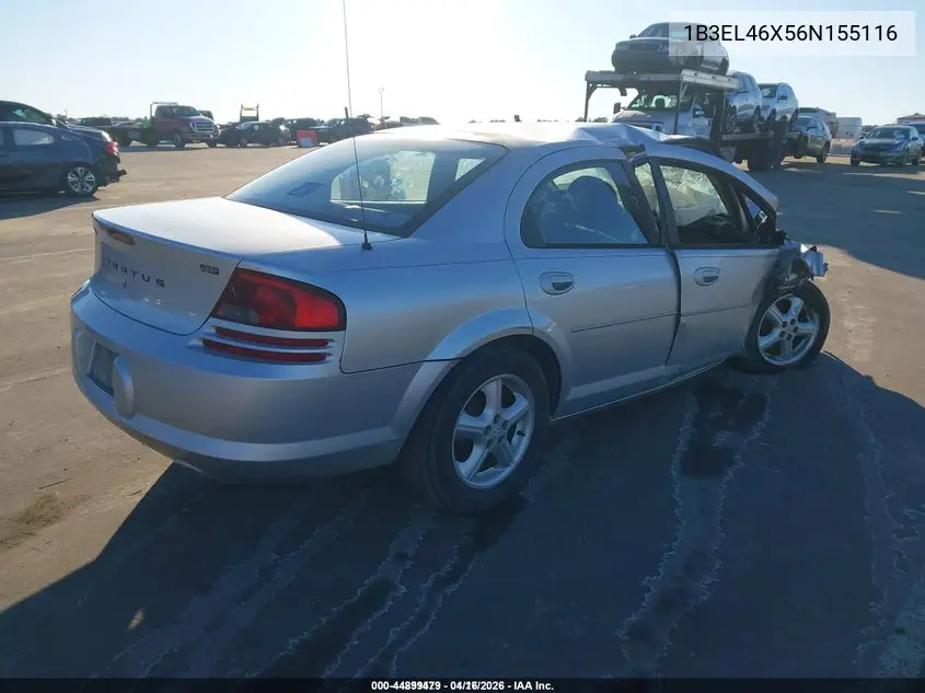 2006 Dodge Stratus Sxt VIN: 1B3EL46X56N155116 Lot: 44899479