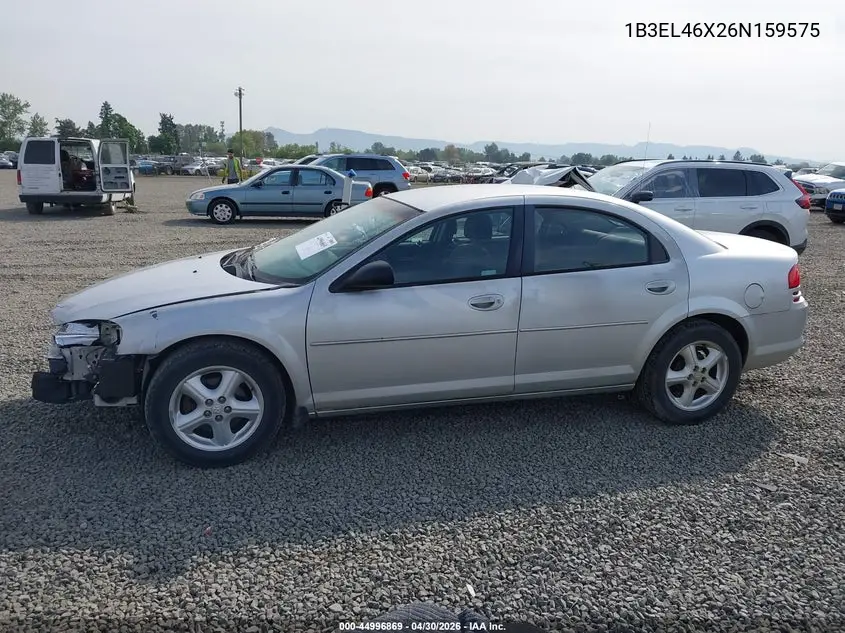 2006 Dodge Stratus Sxt VIN: 1B3EL46X26N159575 Lot: 44996869