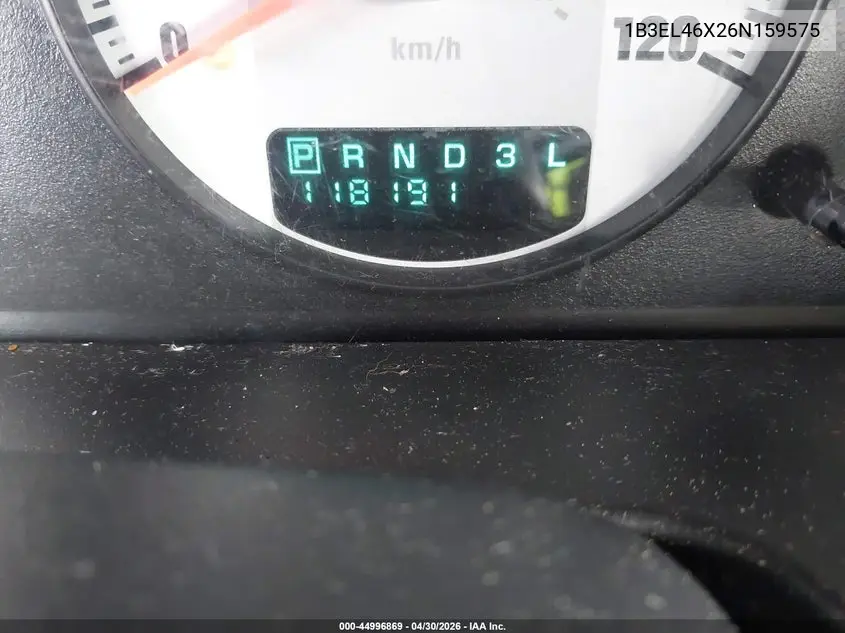 2006 Dodge Stratus Sxt VIN: 1B3EL46X26N159575 Lot: 44996869