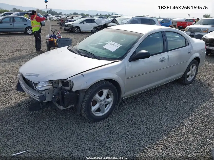 2006 Dodge Stratus Sxt VIN: 1B3EL46X26N159575 Lot: 44996869
