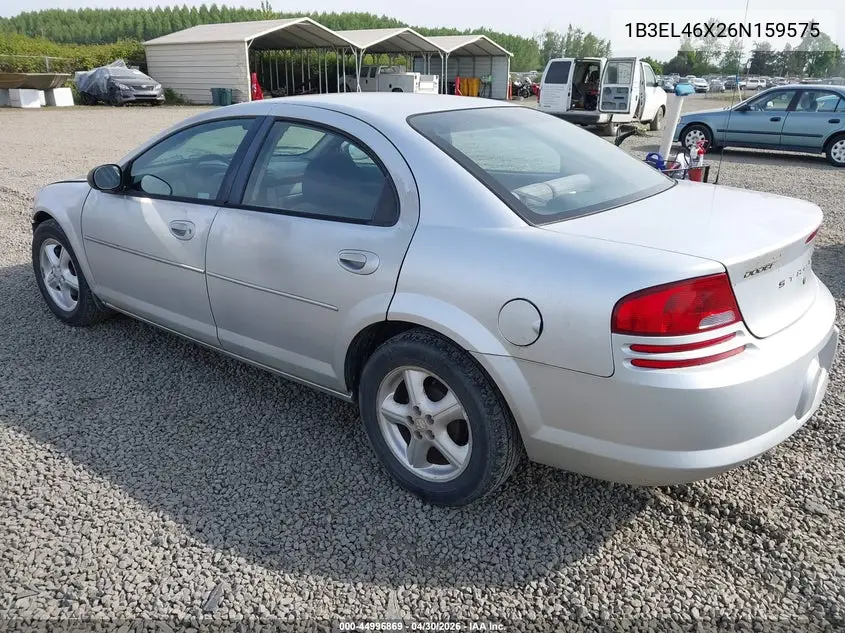 2006 Dodge Stratus Sxt VIN: 1B3EL46X26N159575 Lot: 44996869