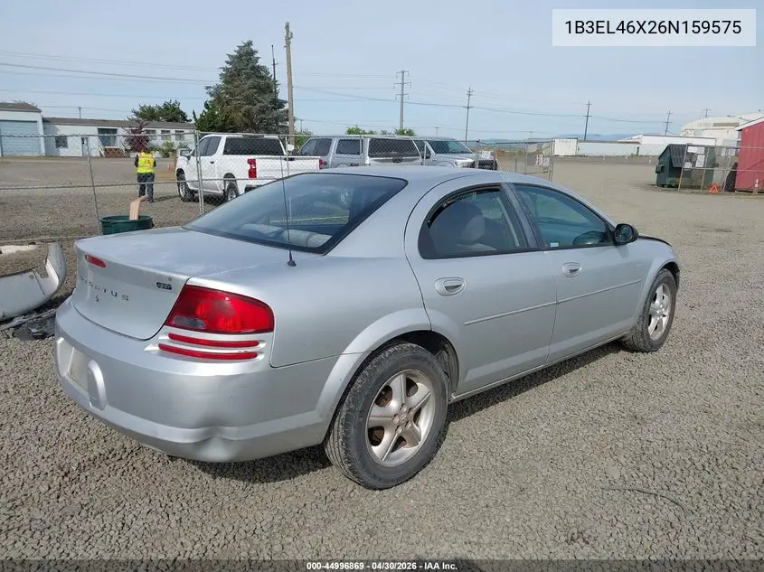 2006 Dodge Stratus Sxt VIN: 1B3EL46X26N159575 Lot: 44996869