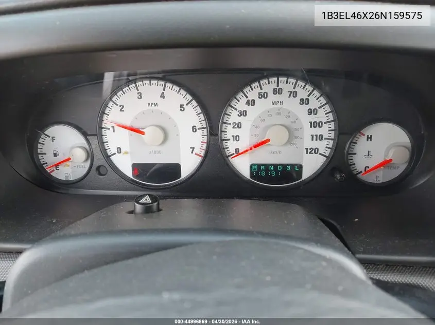 2006 Dodge Stratus Sxt VIN: 1B3EL46X26N159575 Lot: 44996869