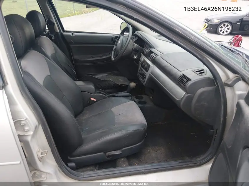 2006 Dodge Stratus Sxt VIN: 1B3EL46X26N198232 Lot: 45356415
