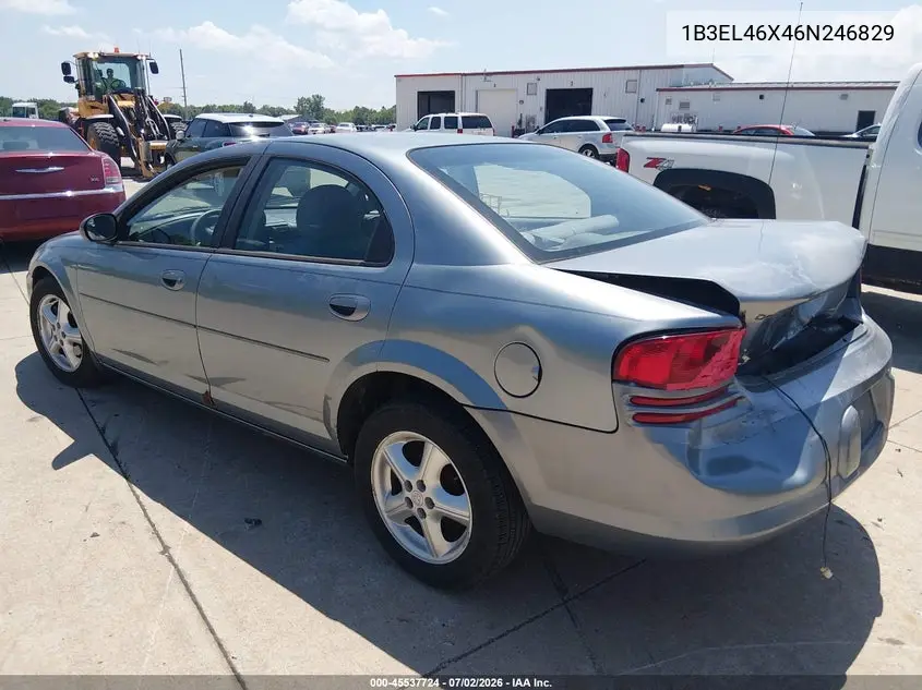 2006 Dodge Stratus Sxt VIN: 1B3EL46X46N246829 Lot: 45537724