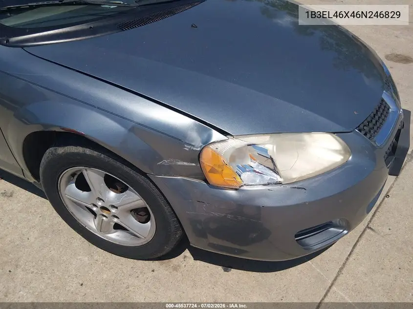 2006 Dodge Stratus Sxt VIN: 1B3EL46X46N246829 Lot: 45537724