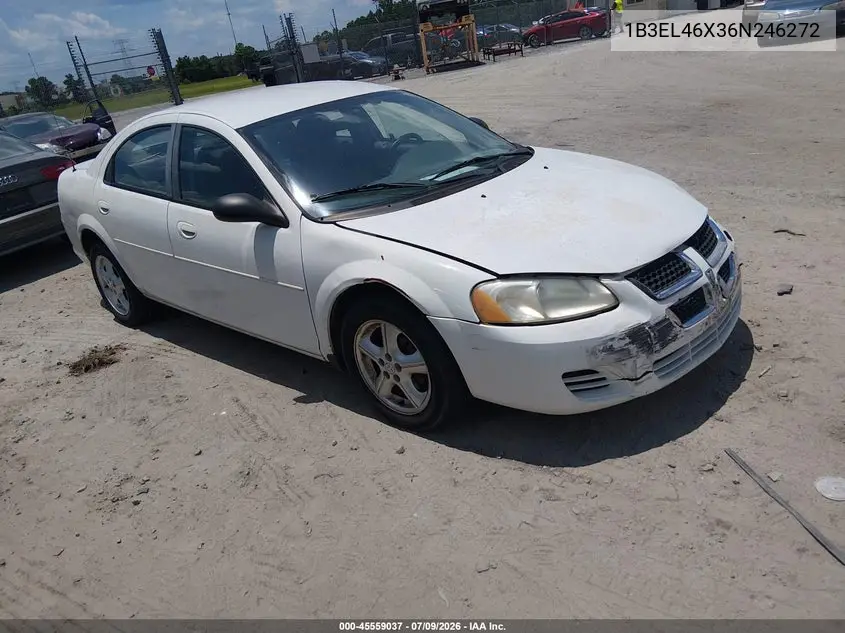 2006 Dodge Stratus Sxt VIN: 1B3EL46X36N246272 Lot: 45559037