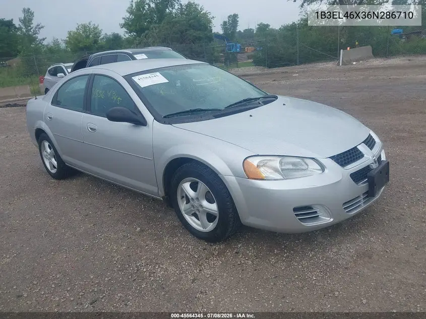 2006 Dodge Stratus Sxt VIN: 1B3EL46X36N286710 Lot: 45564345
