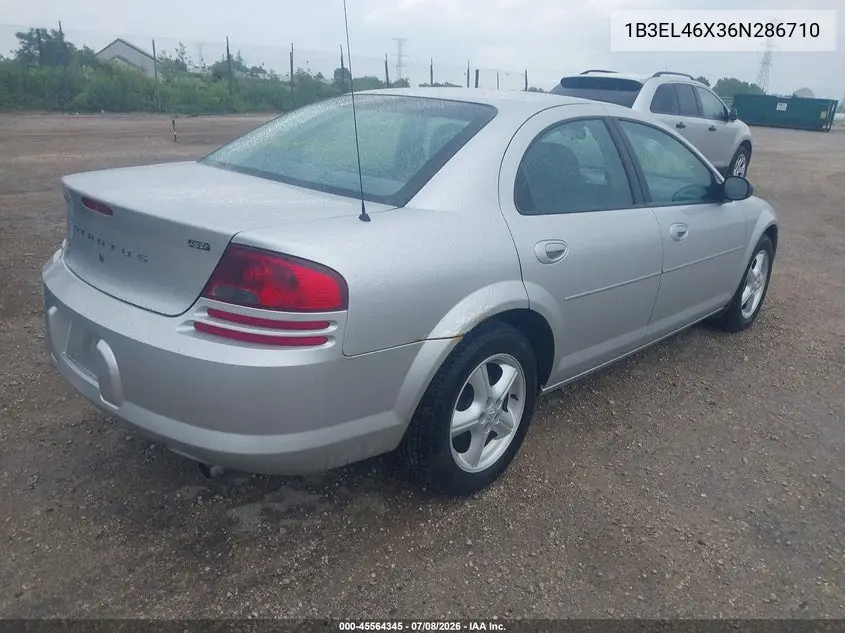 2006 Dodge Stratus Sxt VIN: 1B3EL46X36N286710 Lot: 45564345