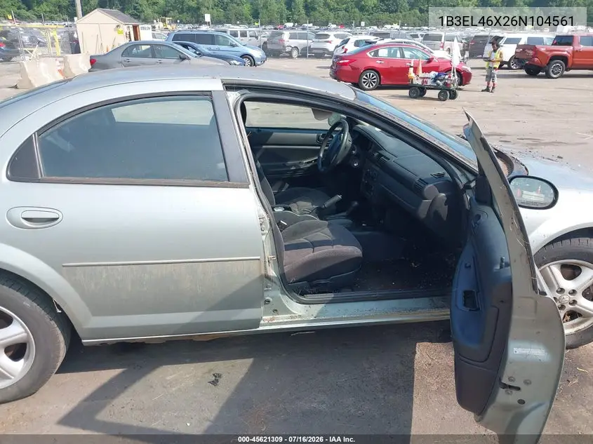 2006 Dodge Stratus Sxt VIN: 1B3EL46X26N104561 Lot: 45621309