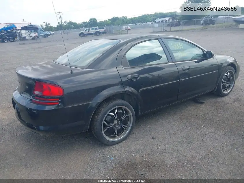 2006 Dodge Stratus Sxt VIN: 1B3EL46X46N243656 Lot: 45647742