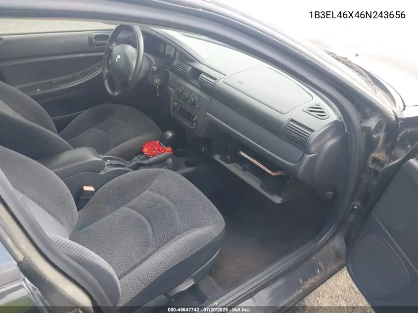 2006 Dodge Stratus Sxt VIN: 1B3EL46X46N243656 Lot: 45647742
