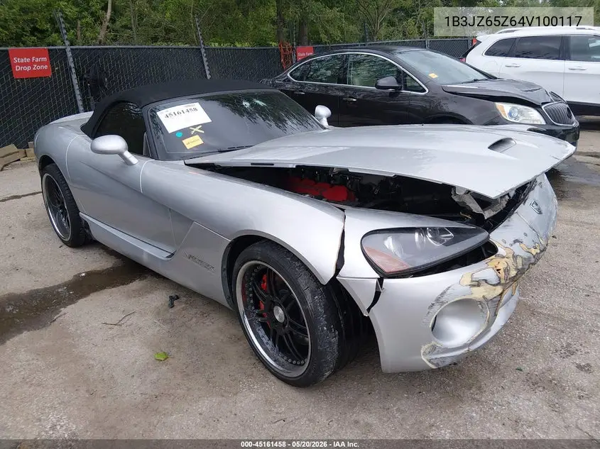 2004 Dodge Viper Srt10 VIN: 1B3JZ65Z64V100117 Lot: 45161458