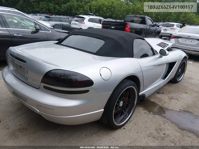 2004 Dodge Viper Srt10 VIN: 1B3JZ65Z64V100117 Lot: 45161458