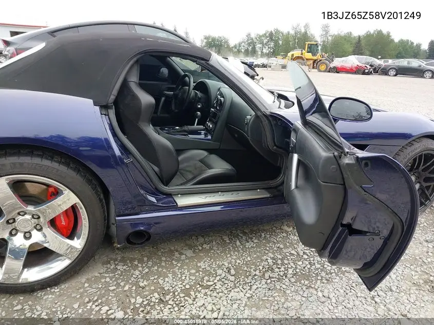 2008 Dodge Viper Srt10 VIN: 1B3JZ65Z58V201249 Lot: 45018978