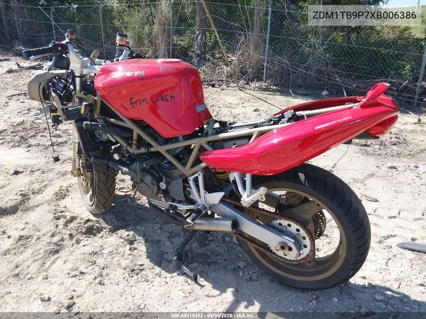 1999 Ducati St2 VIN: ZDM1TB9P7XB006386 Lot: 45319352