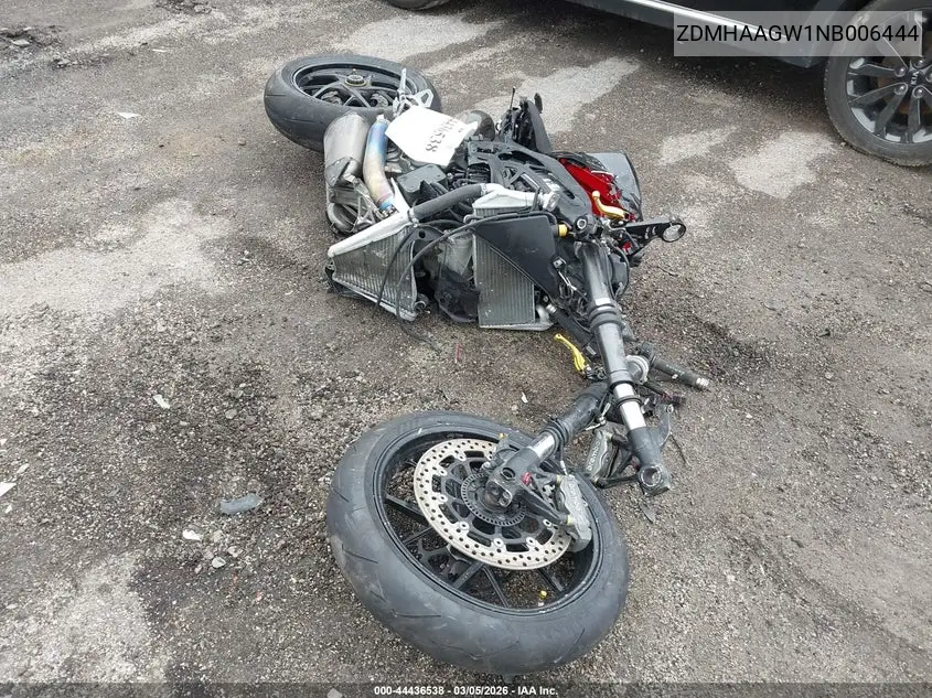 2022 Ducati Panigale V2 VIN: ZDMHAATW1NB006444 Lot: 44436538